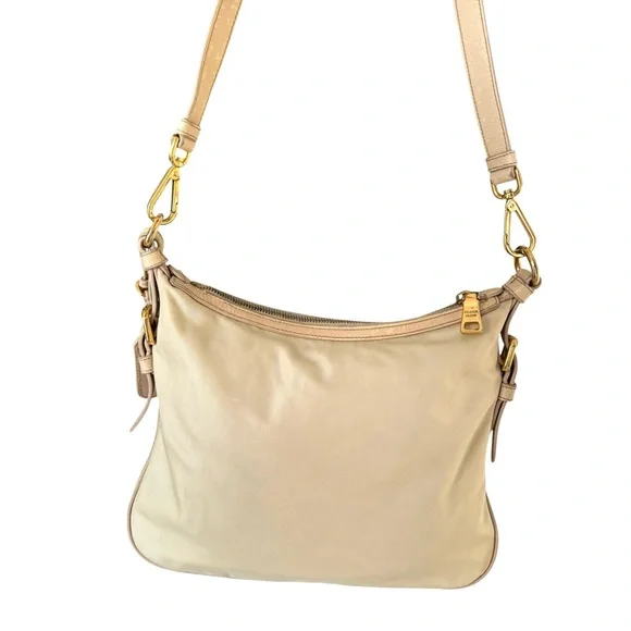 PRADA Tessuto Nylon Crossbody Beige Shoulder Bag - Picture 7 of 16